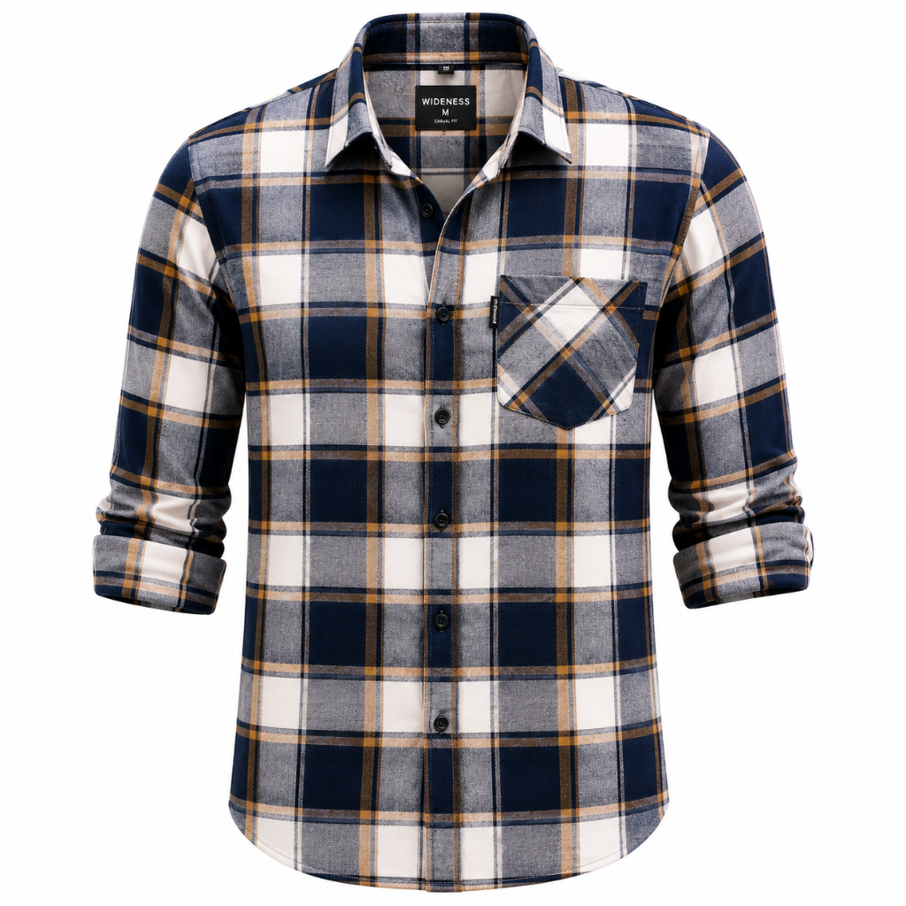 Untitled design (25) Wideness Casual Checked Shirt - Image 1
