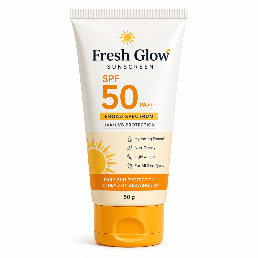 Untitled design (34) Fresh Glow Sunscreen SPF 50 - Image 1