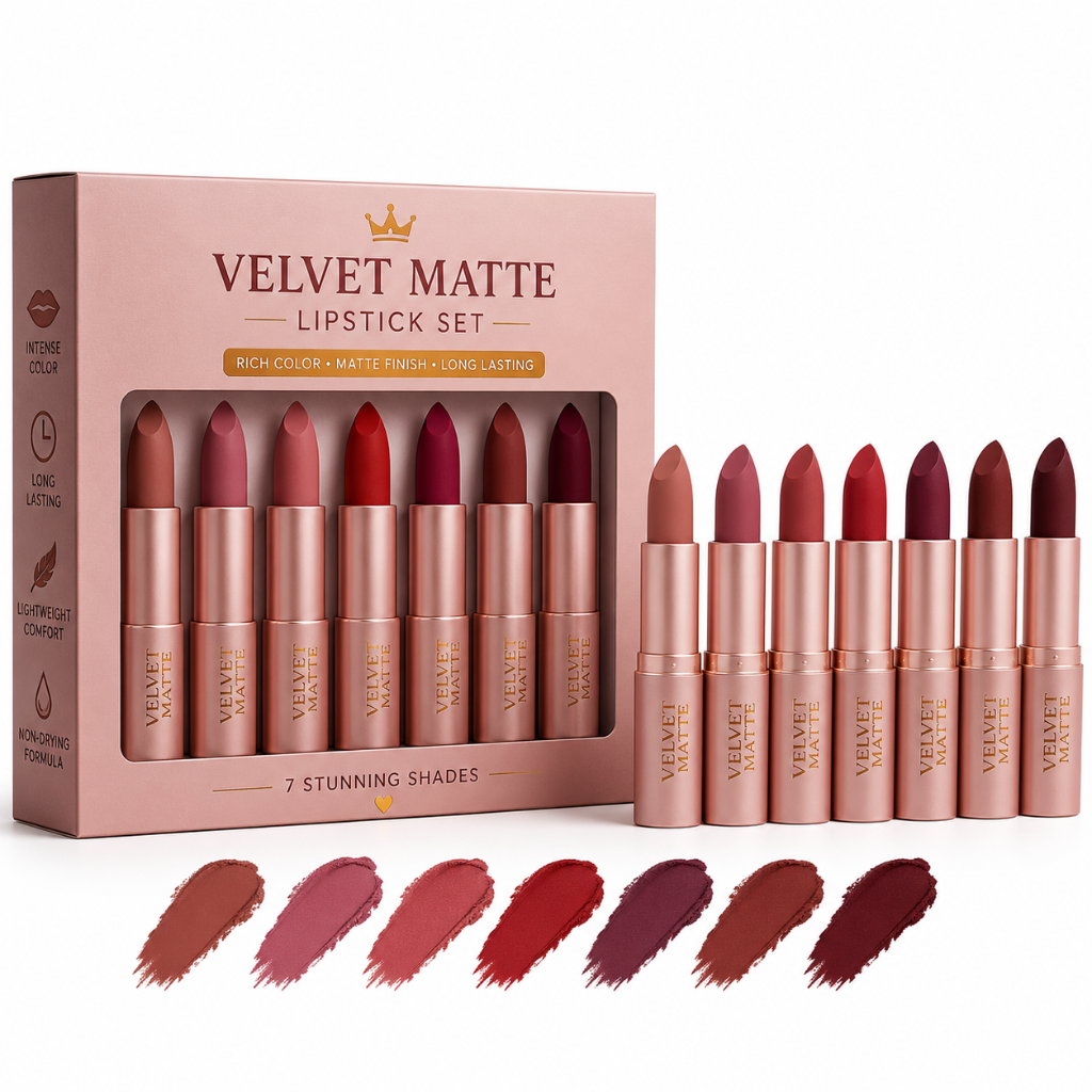 Untitled design (35) Velvet Matte Lipstick Set - Image 1